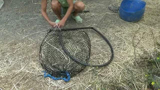 Simple way to easily fill hay nets