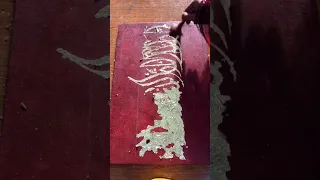 Gold leaf calligraphy painting #ytshorts #shorts #goldleaf #arabicalligraphy