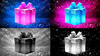 Choose Your Gift 🎁 4 Gift box challenge 😍 pink, blue, black or whait edition ❤️💙🖤🤍