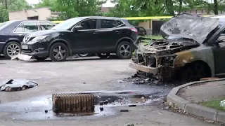 Поджог автомобилей в Минске