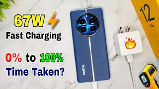 Realme 12 Pro 5G Charging Test ⚡️| realme 12 pro Battery charging test 0 to 100% time ? | review