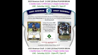 2023 Bowman Draft 3 Case (Jumbo / Super / HTA) Player Break #7 - 12/23/23