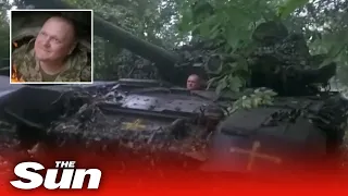 Ukrainian Colonel captures and drives off with Russian T-90 tank