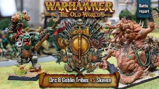 Warhammer The Old World | Orc & Goblin Tribes vs. Skaven | BR#01