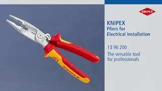 KNIPEX 13 96 200 VDE Multifunctional Installation Pliers with Opening Spring 200mm