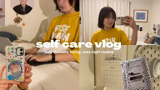 self care vlog 🍵 productive studying, daily skincare and cozy night routine