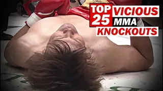 Top 25 Most Unforgettable Vicious Knockouts in MMA I HD