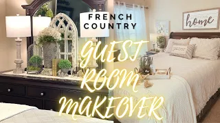 French Country Guest Bedroom Makeover | Redecorating French Country Cottage Style Before & After