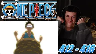 A glimpse of Luffy's Haki! Hancock's Confession! Rescue Ace! | One Piece - 412 - 416 | Reaction