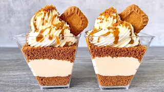 Lotus Biscoff and White chocolate Mousse Dessert Cups - No Bake Dessert. Easy and Yummy!