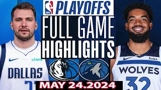 Dallas Mavericks vs Minnesota Timberwolves Full Game Highlights | May 24, 2024 | NBA Play off