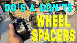 Things You MUST KNOW about Wheel Spacers - DOs and DONTs