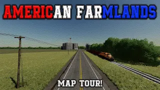 “AMERICAN FARMLANDS” FS22 MAP TOUR! | NEW MOD MAP! | Farming Simulator 22 (Review) PS5.