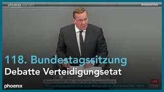 Bundestagsdebatte zum Etat des Verteidigungsministeriums am 06.09.2023