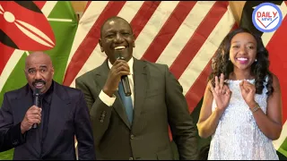 PRESIDENT RUTO MAKE FUN OF HIS DAUGHTER WHO WANTED TO DO FILM AT STEVE HARVEYS STUDIOS IN USA.