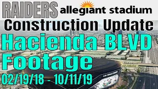 Las Vegas Raiders Allegiant Stadium Construction Update Hacienda BLVD Timeline Compilation