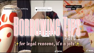 borrowing tips and tricks (part one) | tiktok compilation