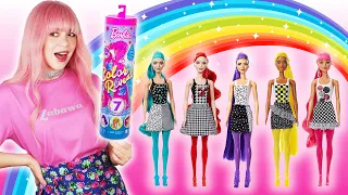 NOWE 🌈 TĘCZOWE 🌈 BARBIE COLOR REVEAL MONOCHROM 💦