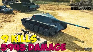 World of Tanks | AMX Chasseur de chars | 9 KILLS | 5943 Damage - Replay Gameplay 1080p 60 fps