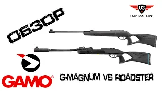 Сравнение пневматических винтовок с газовыми пружинами Gamo G-Magnum 1250 IGT VS Gamo Roadster IGT