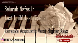 Last Child feat Giselle - Seluruh Nafas Ini Karaoke Piano Versi Higher Keys