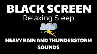 Sleep well during  heavy rain and thunderstorm sounds - 50 hours black screen