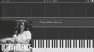 Lana Del Rey - Pretty When You Cry (Piano Tutorial + FREE MIDI)