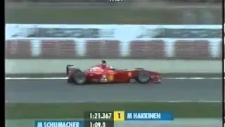 F1 Spain 2000 Qualifying  Michael Schumacher All 4 quali Laps