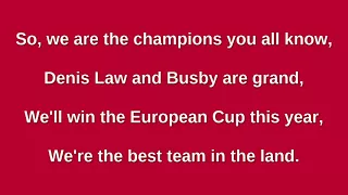 MUFC UNITED 1968 EUROPEAN CUP SONG 50YRS Anniversary.