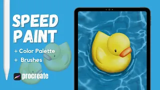 How To Draw A Rubber Duck In Procreate | Procreate Speed Paint