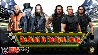 Wwe 2k24 Gameplay // The Shield Vs The Wyatt Family #wwegameplay #wwe2k24
