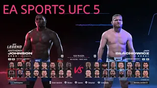 EA SPORTS UFC 5* Anthony Johnson vs Jan Blachowicz PS5 4K HDR gameplay