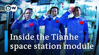 Chinese astronauts dock with Tiangong space station | DW News