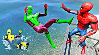 GTA 5 Epic Water Ràgdolls Spider-Man Jumps / Fails ep. 26 #ragdolls #spiderman #epic