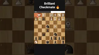 brilliant Checkmate with brilliant knight sacrifice 🔥 #chess #chesspuzzle #magnuscarlsen #chessgame