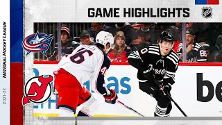 Blue Jackets @ Devils 1/6/22 | NHL Highlights