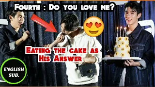 [GeminiFourth] He Answered The Question By Eating The Cake | FOURTH's BDay With Gem | BL Wins