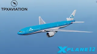 XPlane 12 Flight Factor 777-200 Night Landing at Heathrow