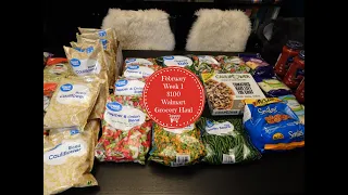 February Week #1 Walmart $100 Grocery Haul & Meal Plan