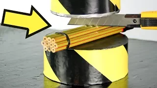 EXPERIMENT HYDRAULIC PRESS 100 TON vs Stationery Knife