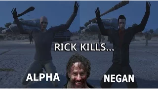 Rick Kills Alpha And Negan [The Walking Dead Gta 5 Machinima]