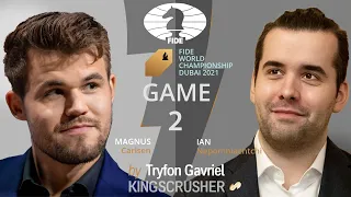 World Chess Championship 2021 - Magnus Carlsen vs Ian Nepomniachtchi  - Game 2