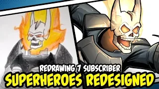 Redrawing Superheroes Redesigned by my Subscribers Part 2