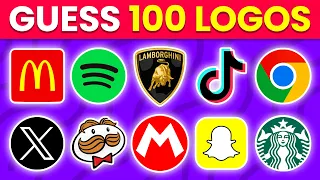 Guess the Logo in 3 Seconds | 100 Famous Logos | Ultimate Logo Quiz 2024