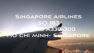 FLIGHT EXPERIENCE: SINGAPORE AIRLINES SQ183 AIRBUS A330-300 HO CHI MINH TO SINGAPORE ECONOMY CLASS