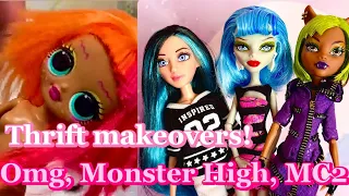 DOLLY MAKEOVERS! (Lol Omg,Monster High Mc2)