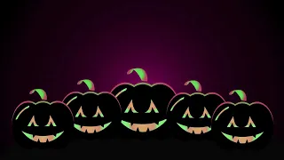 Halloween Pumpkin Face Animation Background in 4k | Unwind Free Stock Video