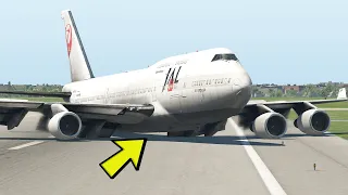 Japanese B747 Pilot Performs A Magnificent Belly Landing [XP11]