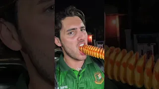 Luke Damant eats $0.20 Potato Swirl in Bangladesh 🇧🇩 #shorts