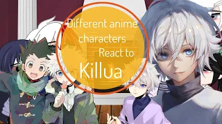 Different anime characters react to eachother / Killua s turn / by Hinata Hyuga_love / part 3